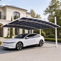 Abri solaire en aluminium courbé pour panneaux solaires, station de recharge pour véhicules électriques, taille personnalisée, OEM