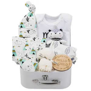 Joli coffret cadeau personnalisé pour bébé coffret cadeau pour nouveau-né garçon et fille en coton doux de haute qualité