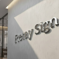 Enseigne publicitaire en métal découpé au laser pour salon de beauté, signalétique de bâtiment, enseigne murale en acrylique, lettres de logo personnalisées