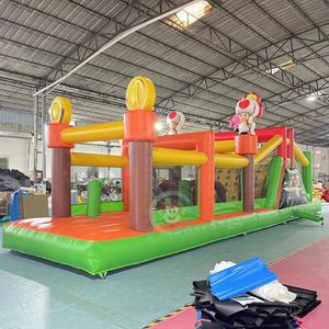 Gonflable <span class=keywords><strong>Mario</strong></span> Toys Obstacle <span class=keywords><strong>Course</strong></span> Commercial Bouncing Game avec toboggan Combo - Product Image 2