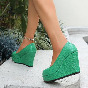 Zapatos Planos Europeos Americanos de Talla Grande, Estilo Veraniego, con Plataforma y Suela Gruesa, Sin Cordones, para Mujer - Product Image 4