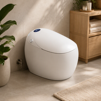 WC intelligent en céramique à poser au sol, siège chauffant de luxe, drainage en S, toilettes automatiques pour chambre à coucher