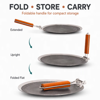 Grill pliable en acier inoxydable sans revêtement pour la cuisson en intérieur et en extérieur
