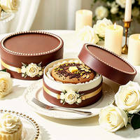 Boîte à gâteau de mariage en papier, boîte cylindrique, boîtes à gâteau jetables résistantes au four, moule antiadhésif pour cuisson directe au four