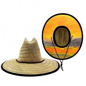 Sombrero de Paja Flexible Personalizado al por Mayor, Unisex, de Ala Ancha, para Viajes, Pesca, Salvavidas, para Hombre, con Logotipo Personalizado - Product Image 4