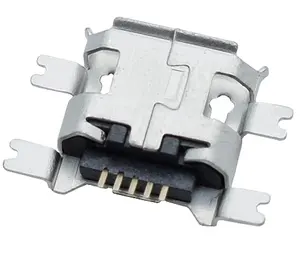 Miniconector Micro usb hembra de 5 pines, conector de interfaz USB para carga de energía, venta directa de fábrica, disponible