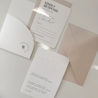 Invitations de mariage personnalisées en papier d'art avec gaufrage, estampage à chaud, impression offset numérique, carton kraft couché pour événements nuptiaux