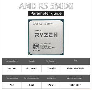 Procesador de Escritorio Desbloqueado de 6 Núcleos y 12 Subprocesos AMD Ryzen 5 5600G con Gráficos Radeon, Socket AM4, en Stock - Product Image 2