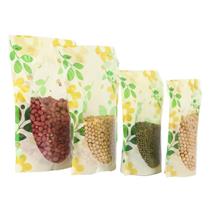 Tùy chỉnh in túi thực phẩm có thể khóa lại với khóa kéo có thể tái sử dụng và màng cửa sổ cho bao bì bỏng ngô-Túi thẳng đứng - Product Image 1