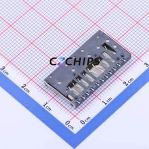 XKSD-1250-DS28 SD Card / Memory Card Connector SMD Connector Plug-In Type Standard SD Card Card Holder 2.8mm - Product Image 2