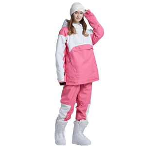 Combinaison de ski imperméable pour femmes, taille plus, coupe-vent, épaisse et chaude, veste de ski, pantalon de ski, ensemble de vêtements de snowboard pour l'extérieur - Product Image 1