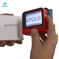 Impresora de Inyección de Tinta Portátil 4POLETECH de 12.7mm, Máquina de Codificación para Codificación Rápida de Lotes, Fecha de Caducidad de Huevos, Codificación de Botellas de Vidrio