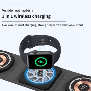 2023 nouveauté 3-en-1 chargeur sans fil pliant magnétique Transparent avec Microphone 3-en-1 téléphone portable <span class=keywords><strong>montre</strong></span> casque - Product Image 6