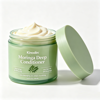 Après-shampoing réparateur intense Moringa à marque privée, enrichi à l'huile d'argan et à la kératine, anti-chute, pour cheveux secs et abîmés, 500 ml, compatible coloration