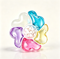 Capsules de lessive écologiques en vrac de 10g, 6-en-1, en forme de fleur, multi-chambres, pour vêtements, vente en gros, OEM