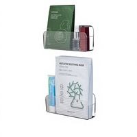 Armoire de toilette murale en plastique à un seul niveau pour produits de soin et maquillage, boîte de rangement pour rouges à lèvres sans perçage