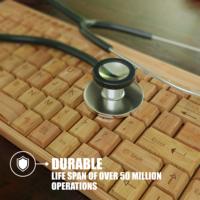2.4Ghz sans fil 108 touches en bois bambou USB bureau clavier PC ordinateur portable claviers