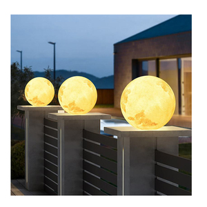 Fête en plein air IP65 étanche charge couleur <span class=keywords><strong>solaire</strong></span> lune paysage extérieur parc bord de route jardin pelouse lune forme lampe décorative - Product Image 1
