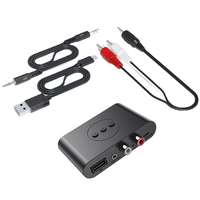 Nouvel adaptateur audio sans fil B21 BT 5.3 avec NFC, lecteur de carte USB, RCA, AUX 3,5 mm, stéréo, micro intégré pour kit voiture, haut-parleur, amplificateur