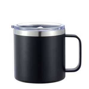 Gobelet isotherme à double paroi en acier inoxydable 304 de 14 oz avec poignée, pour la conservation du froid, portable, pour le bureau et les affaires - Product Image 6