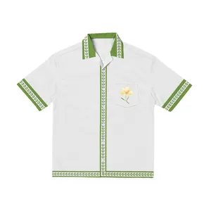 Customized Men's Printed Short Sleeved Shirt With A Holiday Style And Trendy Retro Cuban Collar Shirt For New Shirts