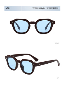 แว่นกันแดดโพลีกออน UV400แนวเรโทรอเมริกันพังค์แนวสตรีททันสมัยสำหรับผู้ชายแว่นกันแดดเฉพาะบุคคล - Product Image 6