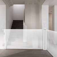 Barrière de sécurité pour bébé Sair à double face, porte, escalier, rétractable, barrière de sécurité supplémentaire pour bébé, fixation murale, grande taille, barrière de sécurité pour bébé