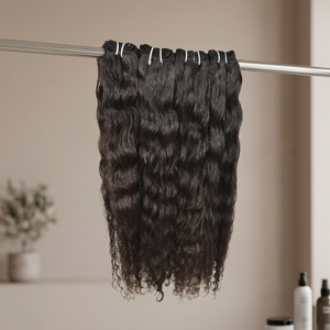 Cuticle Aligned Unprocessed Kinky Silky Weave Vendor Bundles Natural Color Remy Curly Waves Raw Indian Machine Double Weft 100g - Product Image 6