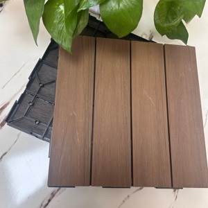 Açık Kahve Rengi Kendin Yap WPC Döşeme Karoları Korozyon Önleyici Antioksidan Dış Mekan SPVC Zemin Ahşap Plastik Malzemeli Dış Cepheler İçin - Product Image 5