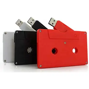 Mixtape kaset usb flash sürücü kayıt teyp usb flash sürücü, NFC özel baskı kaset USB kalem sürücü