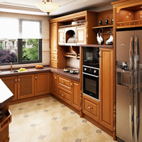 Évier de cuisine modulaire américain, porte en bois massif antique, appareils électroménagers encastrés, couleur personnalisable, écologique, moderne