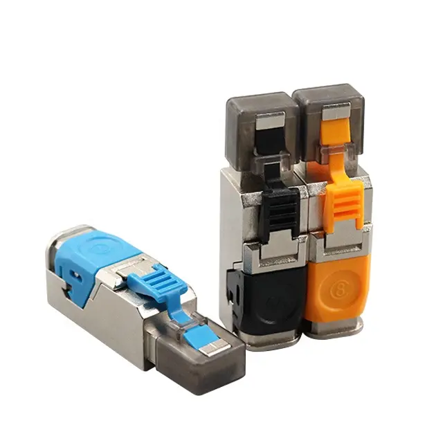 Connecteur de terrain modulaire RJ45, Cat6a, Cat7, CAT8, sans outils, connecteur de bornes