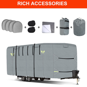 Nuevo diseño de tela Oxford impermeable protección Uv Rv cubierta protección contra granizo viaje remolque Rv cubierta - Product Image 4