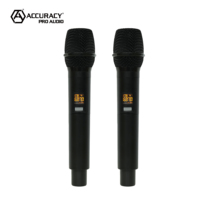 Altavoz PA Activo Portátil Accuracy Pro Audio CSLT12AUH de 100 W y 12 Pulgadas con Dos Micrófonos Inalámbricos