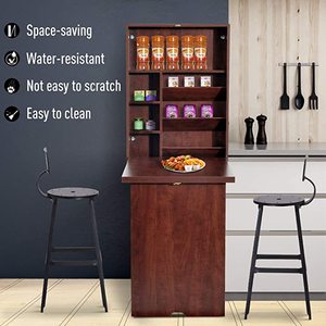 <strong>Fold</strong> <strong>Out</strong> Convertible Wall Mount <strong>Desk</strong> (Mahogany) - Product Image 5