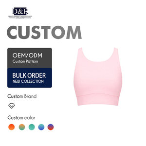 Conjunto de Sujetador Deportivo para Mujer con Logotipo Personalizado, Sin Costuras, Color Sólido, Cuello Alto, Soporte Simple, Transpirable, de Secado Rápido - Product Image 1