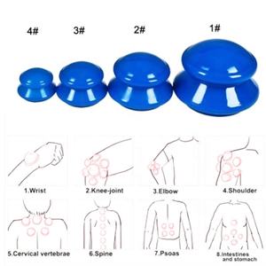 Juego de ventosas para acupuntura, juego de ventosas para acupuntura, frascos masajeadores, juego de ventosas para terapia de succión al vacío de goma para masaje - Product Image 3