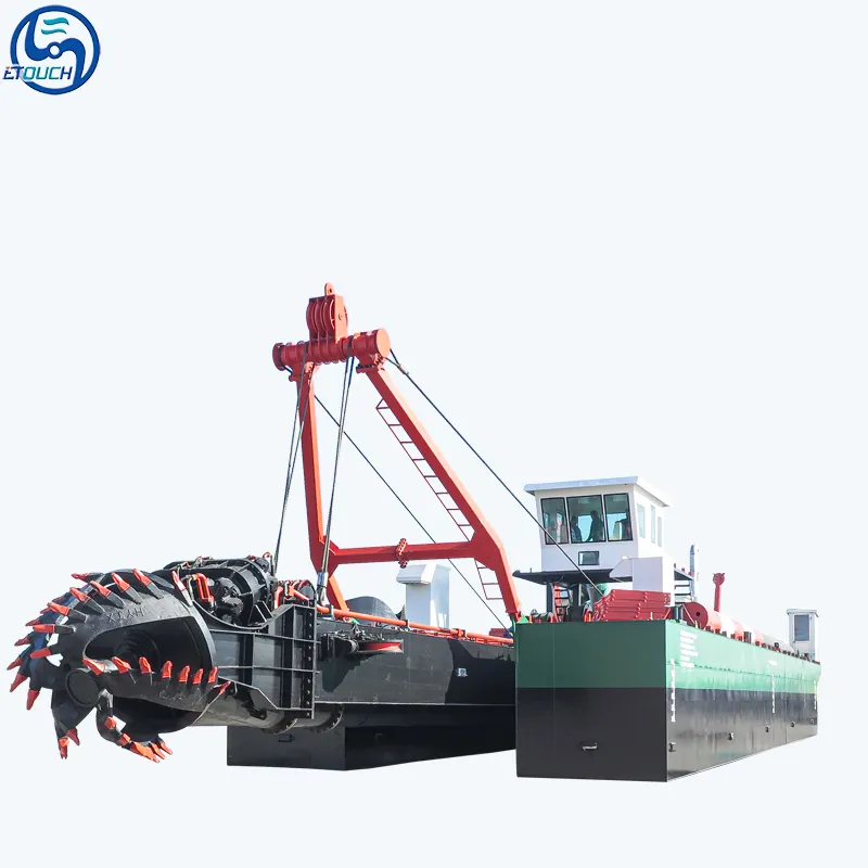 Good Quality 2000m river sand dredging machine with discharge long distance sea sand river lake cutter suction dredger for sale