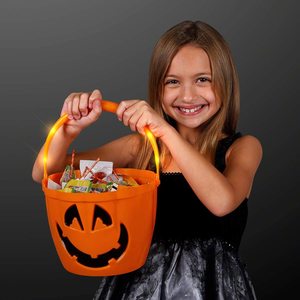 Decoración de fiesta de Halloween Niños <span class=keywords><strong>Jack</strong></span> <span class=keywords><strong>O</strong></span> <span class=keywords><strong>Lantern</strong></span> Trick or Treat Cubo Light Up Halloween Candy Pumpkin Bucket - Product Image 3