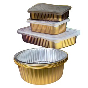 2200ml lớn nhôm khay thức ăn dùng một lần lá container Gói phục vụ Takeaway lò vi sóng thiếc lá nồi nhôm nướng cốc hộp - Product Image 4