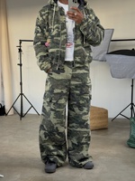 Fabricant de sweats à capuche zippés intégraux surdimensionnés pour hommes, en tweed camouflage épais, style streetwear vintage et vieilli, avec impression personnalisée OEM