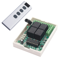 Télécommande RF 433Mhz à 4 canaux avec portée de l'émetteur de 100 mètres Contrôle du récepteur de la maison intelligente Fonction antichoc en plastique