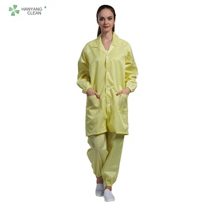 H-1104 Antiestático <span class=keywords><strong>ESD</strong></span> Smock Gown Autoclavável Cleanroom Pink Stripe Vestuário Segurança Vestuário para Lab Coats - Product Image 5
