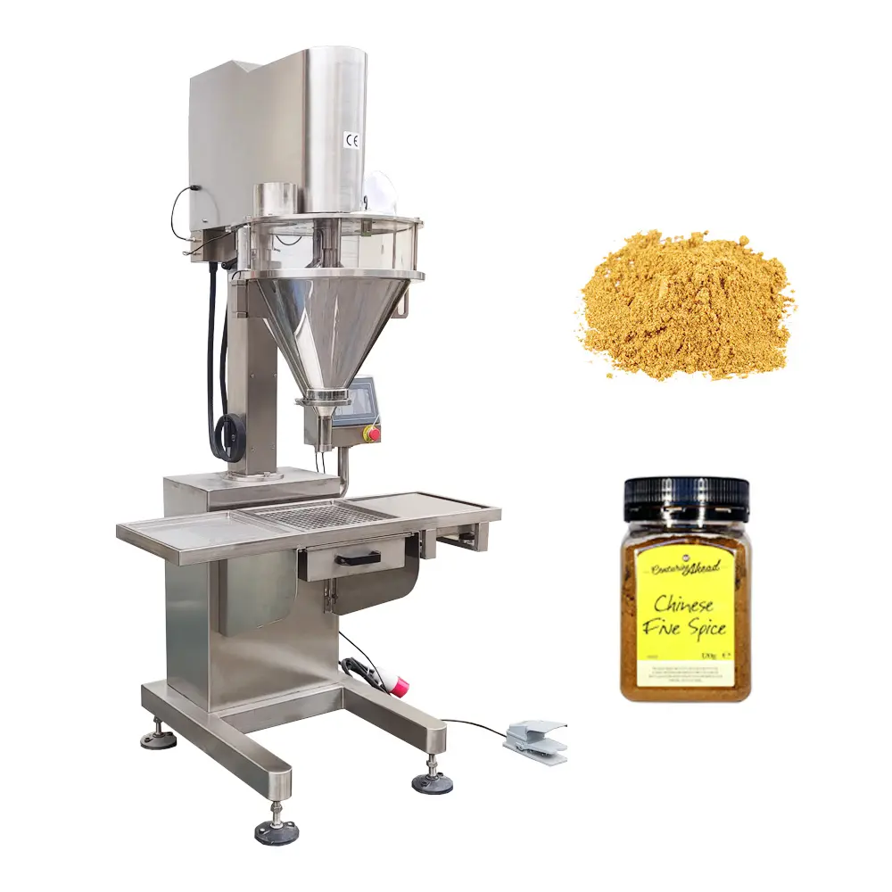 Factory Price Semi Automatic Spice Coffee Flour Powder Auger Filler / Screw Dosing Dry Powder Filling Machine