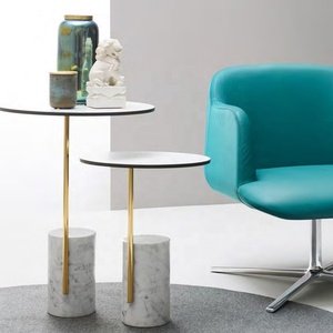 Mesa de Centro Redonda de Mármol Blanco Estilo Escandinavo, Mueble para el Hogar, Mesa Auxiliar para Sofá o Dormitorio - Product Image 2