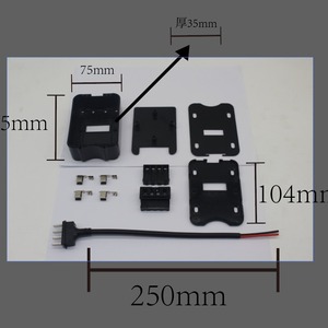 Ebike Battery Box <b>Kit</b> 75x104x35mm With Cable And Connectors For <b>Electric</b> Bike Scooter Parts - Product Image 1