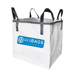 HESHENG PP Jumbo Packing Ton Bag 500kg1000kg1500kg PP Big Bag Dimension Bulk Bags For Sale