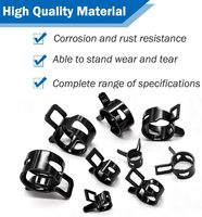Kit d'assortiment de 80 colliers de serrage à ressort pour tuyaux, en silicone, pour tuyaux d'aspiration et d'air basse pression, noirs, type allemand