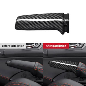 Poignées de <span class=keywords><strong>frein</strong></span> à <span class=keywords><strong>main</strong></span> en Fiber de carbone Shasha couverture <span class=keywords><strong>garniture</strong></span> décorative intérieure de voiture pour BMW E46 E90 E92 F30 F32 F80 - Product Image 1
