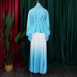Derniers modèles de tenues africaines d'automne <span class=keywords><strong>pour</strong></span> femmes Ensemble deux pièces haut élégant à manches chauve-souris et jupe dégradée Vêtements <span class=keywords><strong>pour</strong></span> femmes - Product Image 5